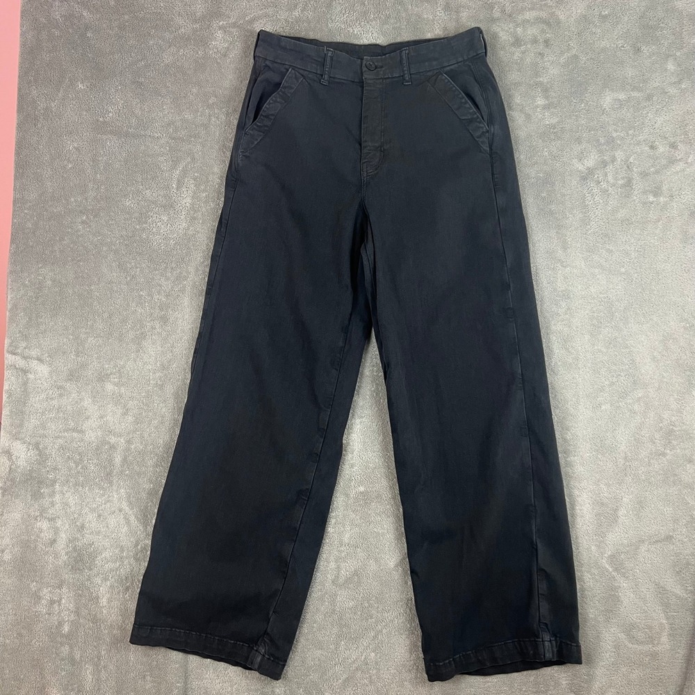 American Eagle Super High Rise Baggy Wide Leg Pants Womens 10 Short Career